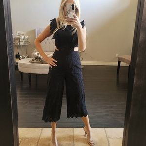 Cut out eyelet jumpsuit